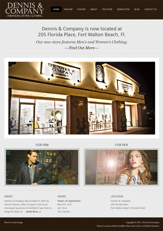 Dennis-&-Company-Clothing-Homepage